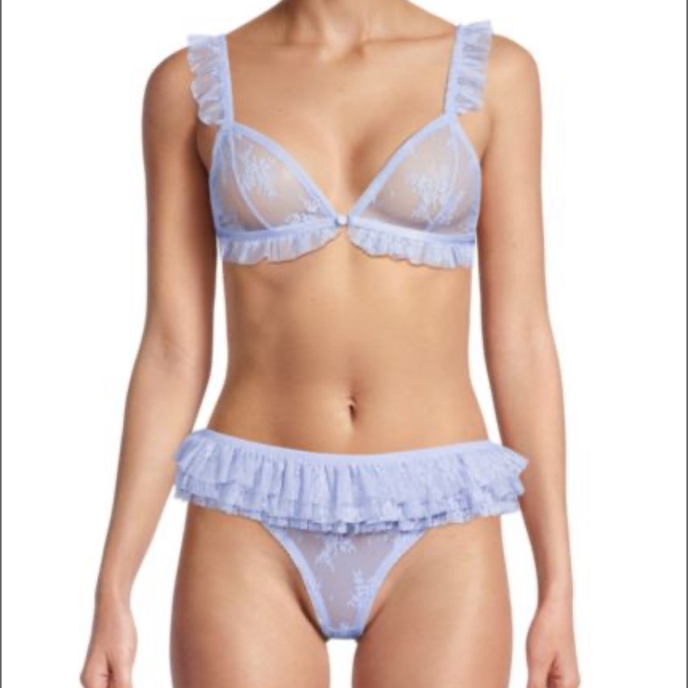 Free People Feeling Frilly Lace Ruffle Bra Size Small